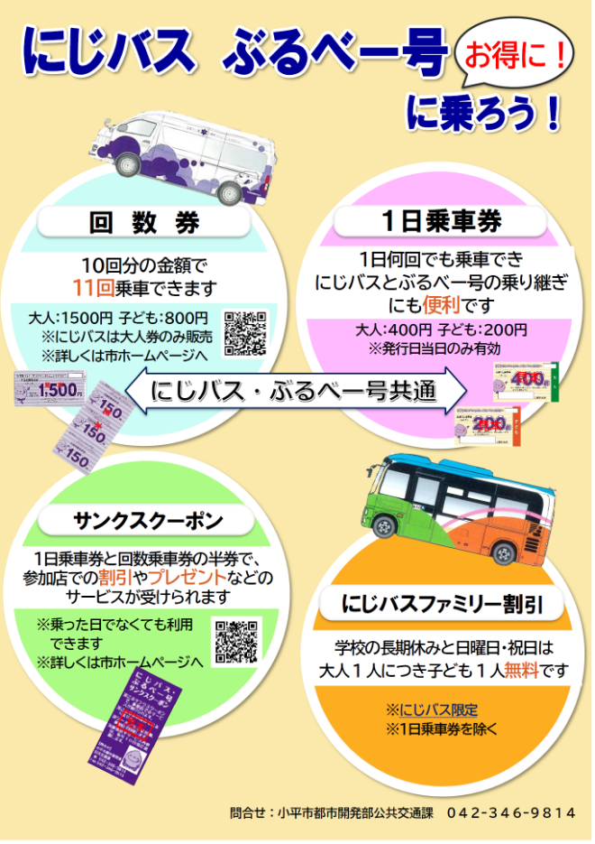 にじバス・ぶるべー号乗車PRポスター画像