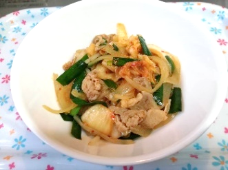 野菜たっぷり豚キムチ丼